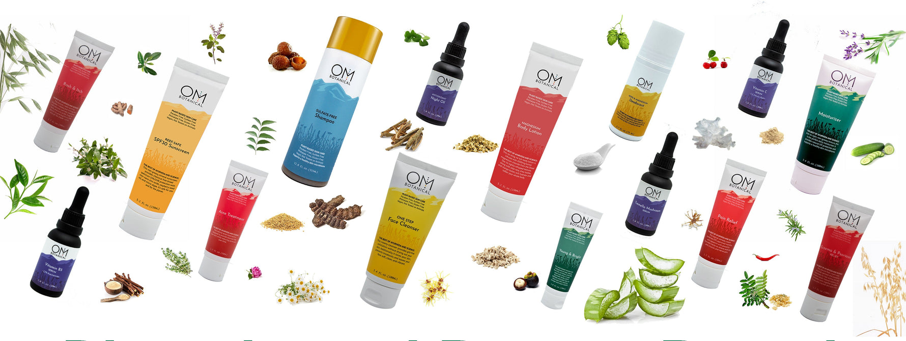 om botanical organic skincare products with ayurvedic botanicals