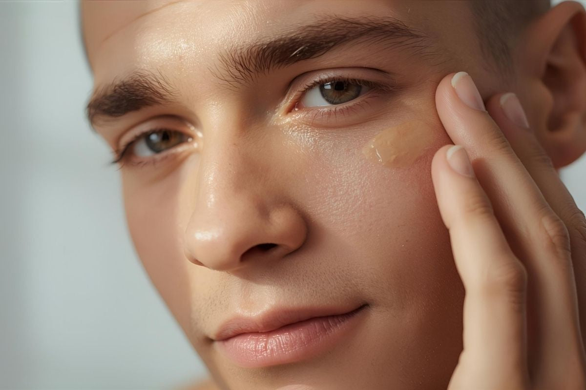 applying under eye cream