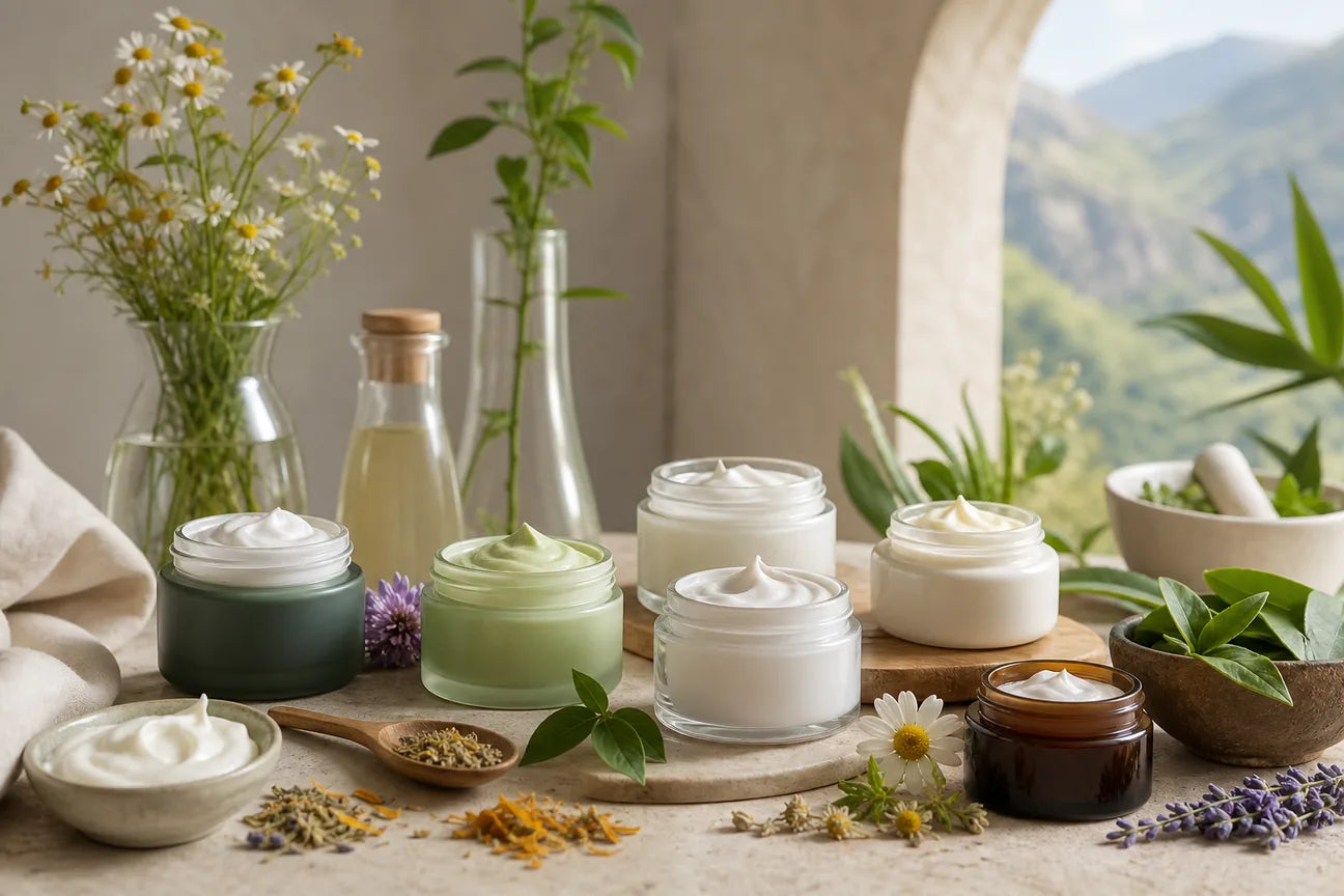 Editorial illustration for 10 Best Herbal Face Moisturizers for 2026