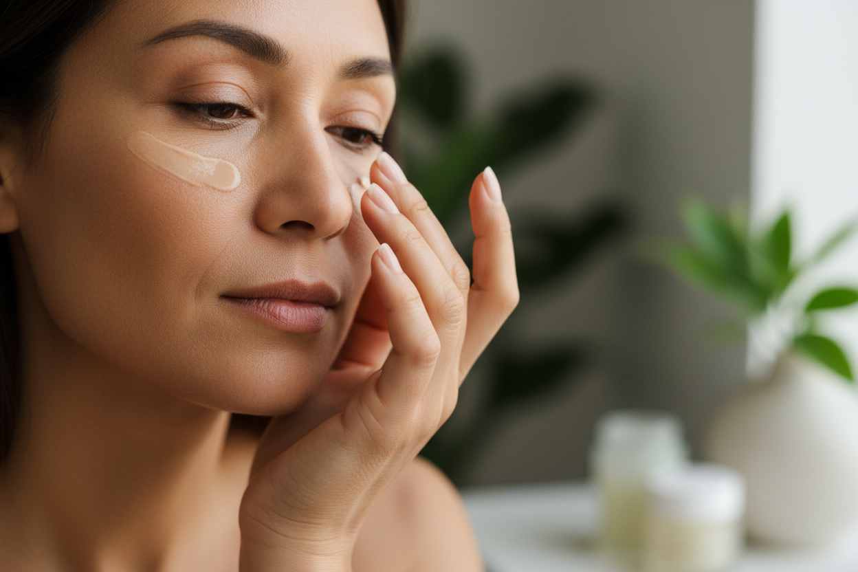 undereye cream with peptides for dark circles