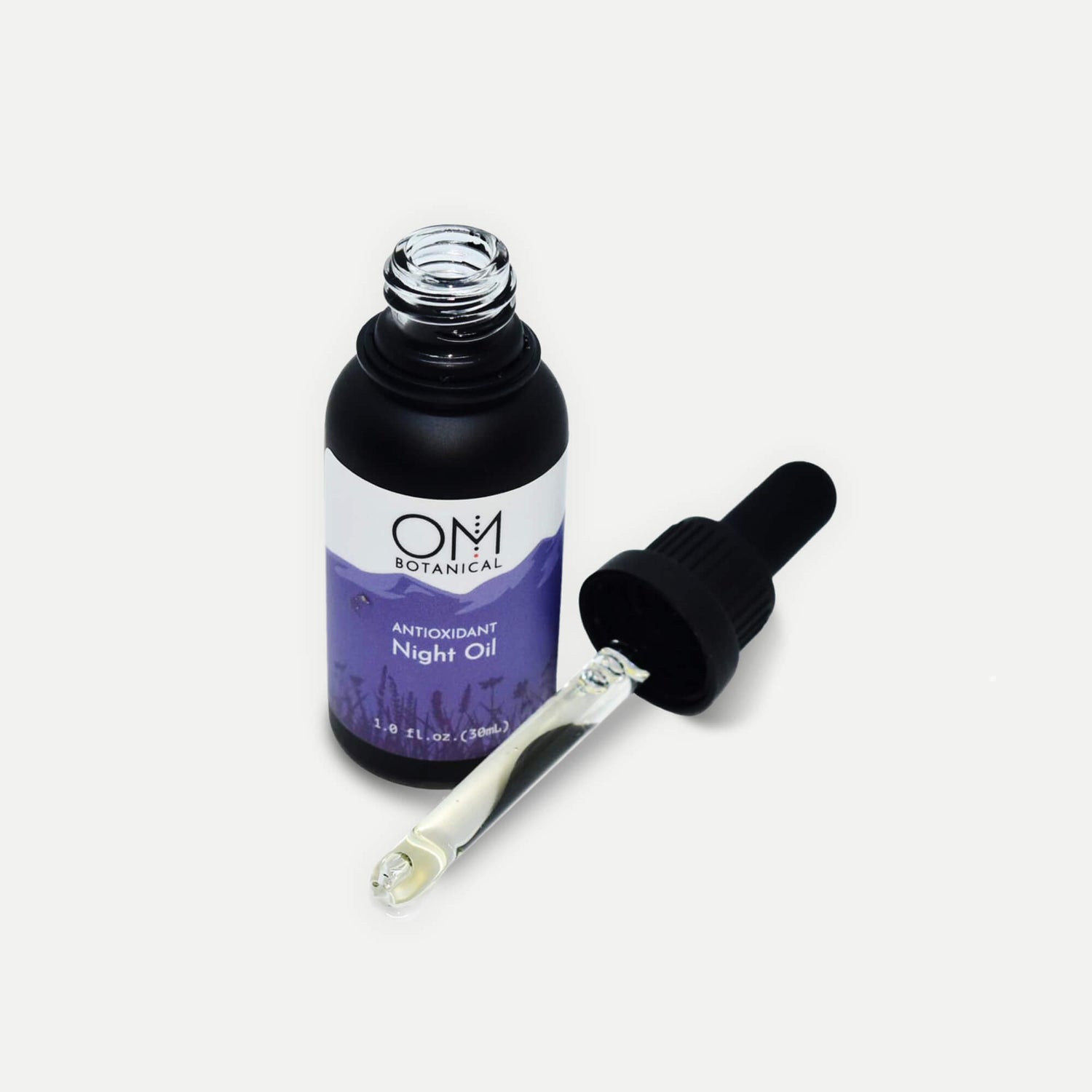 Night Oil - color and dropper detail | OM Botanical
