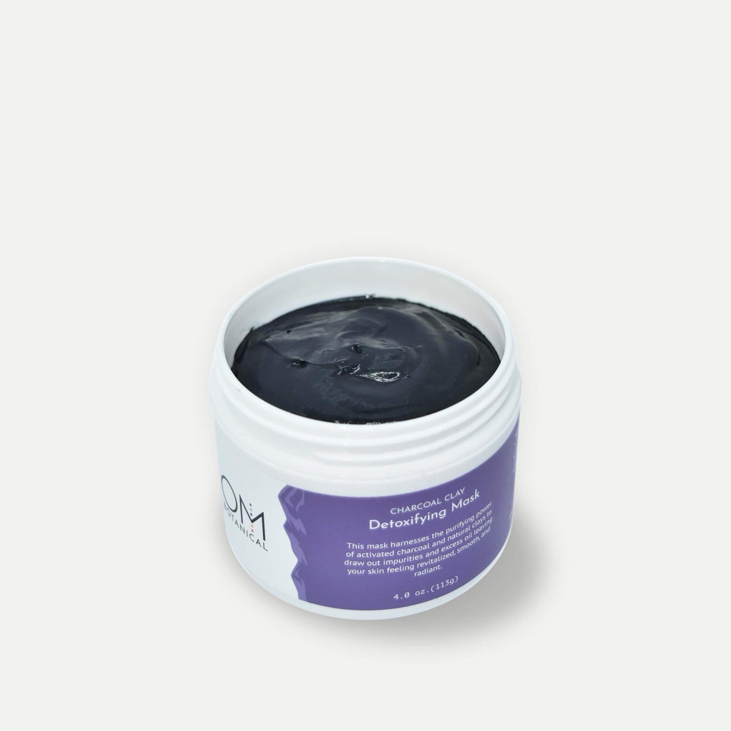 Charcoal Clay Mask - color and texture detail | OM Botanical
