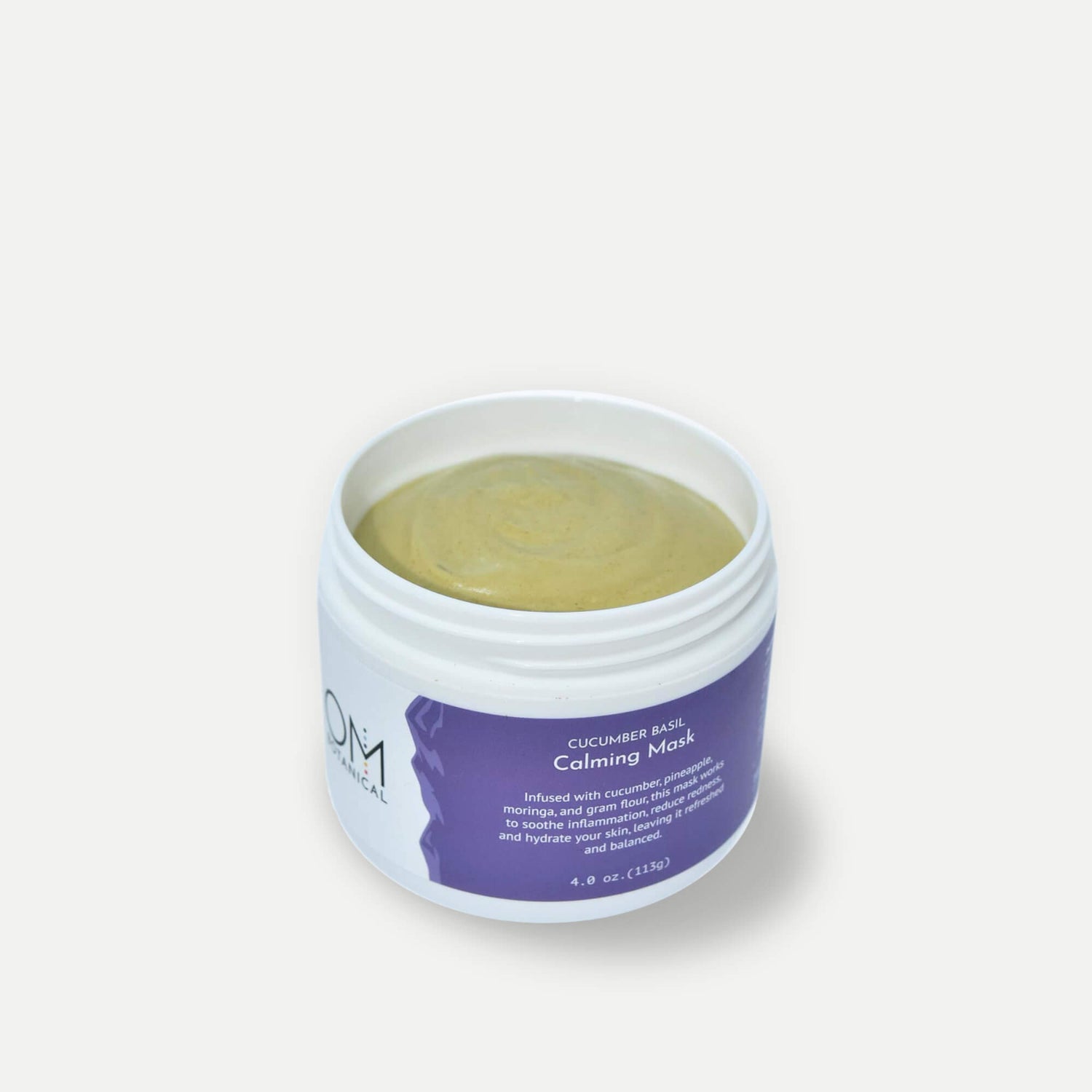 Cucumber Basil Mask - color and texture detail | OM Botanical