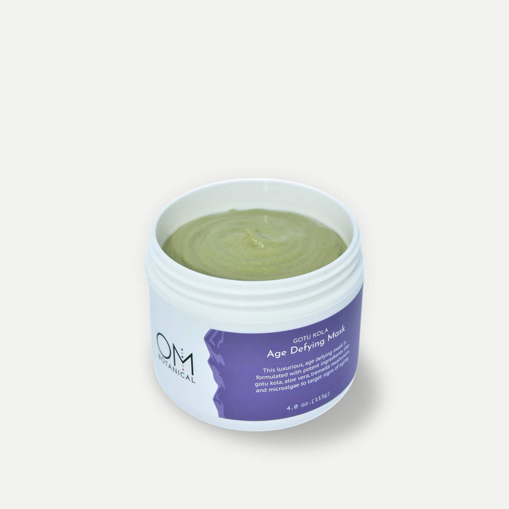 Gotu Kola Mask - color and texture detail | OM Botanical