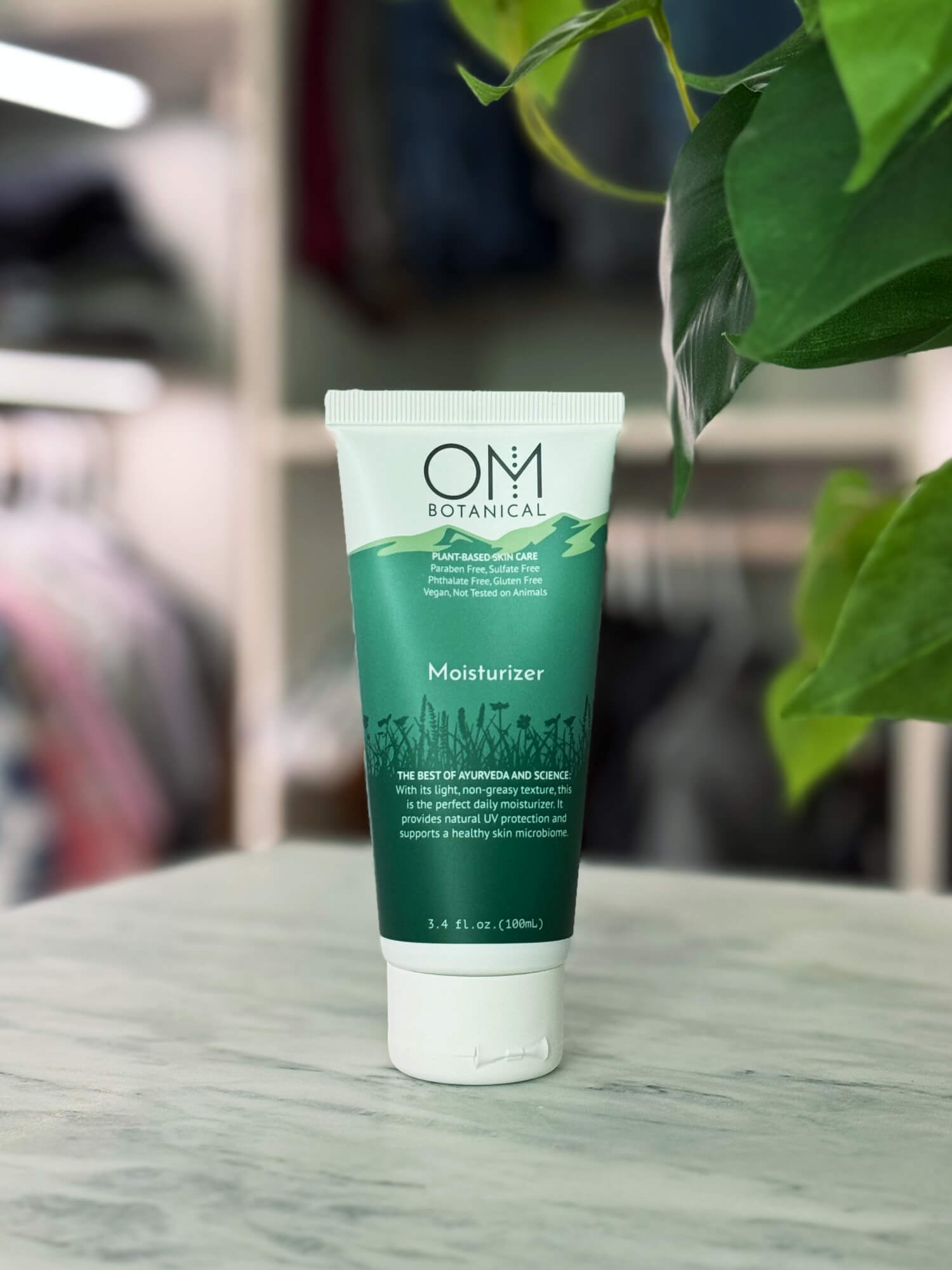 Moisturizer - lifestyle in home dressing room | OM Botanical