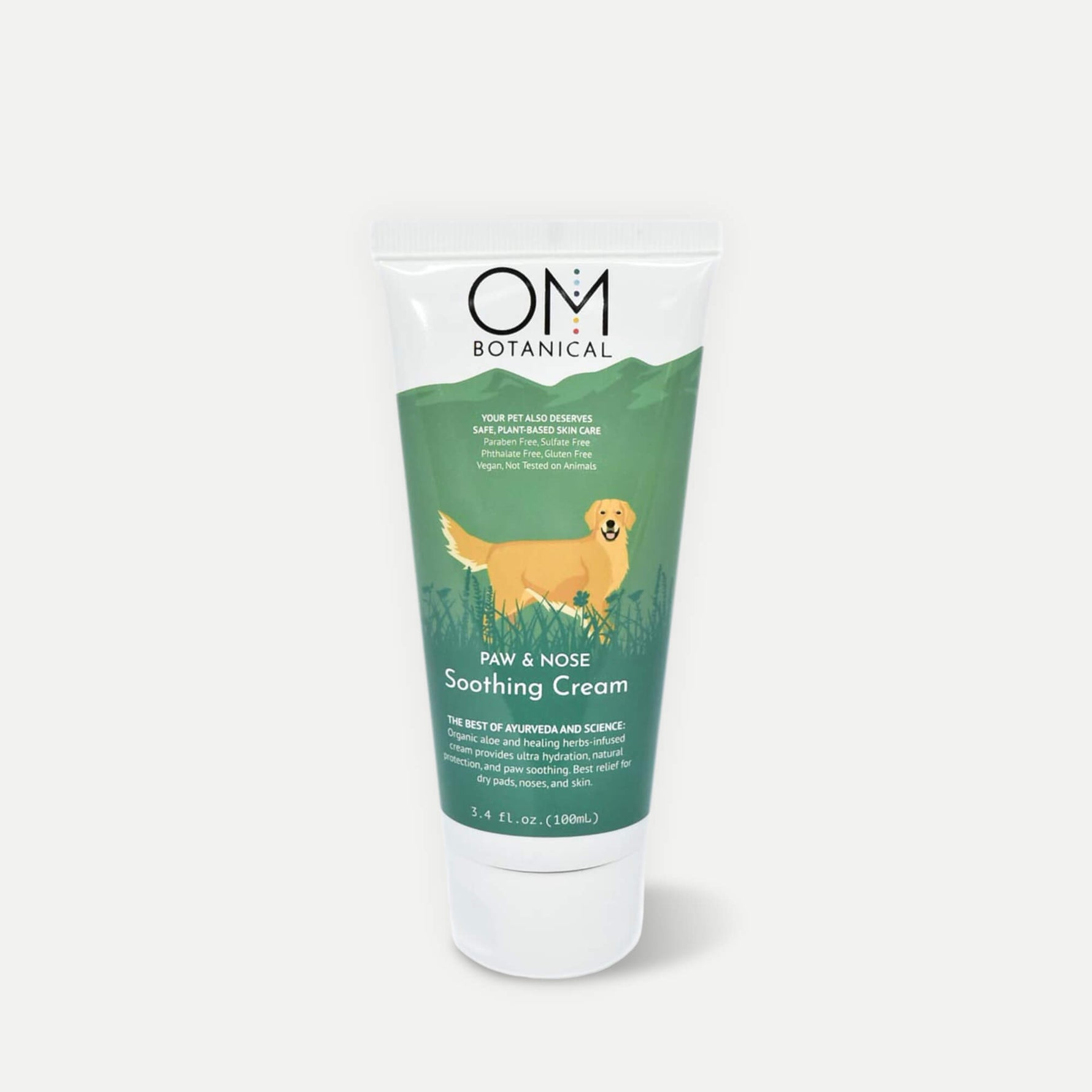 Paw & Nose Soothing Cream - carbon neutral tube photo | OM Botanical