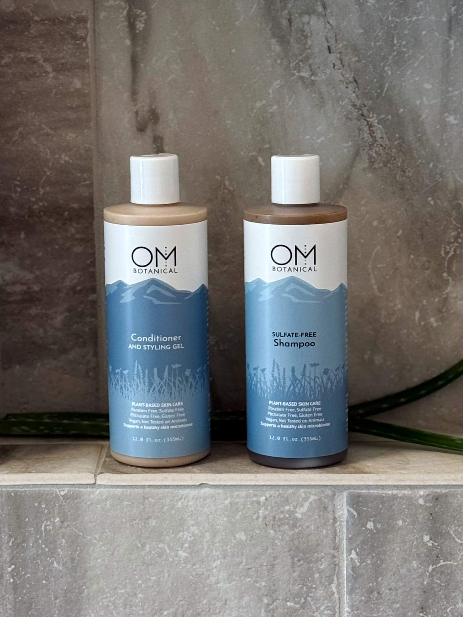 Shampoo and Conditioner - lifestyle in shower | OM Botanical