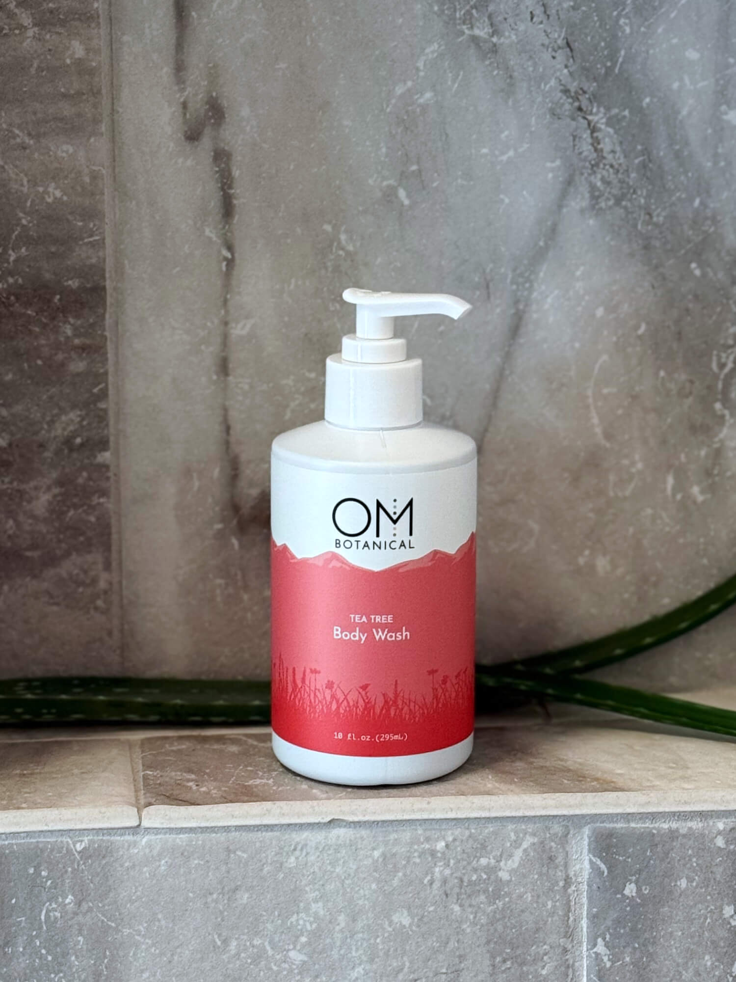 Tea Tree Body wash - lifestyle in shower | OM Botanical