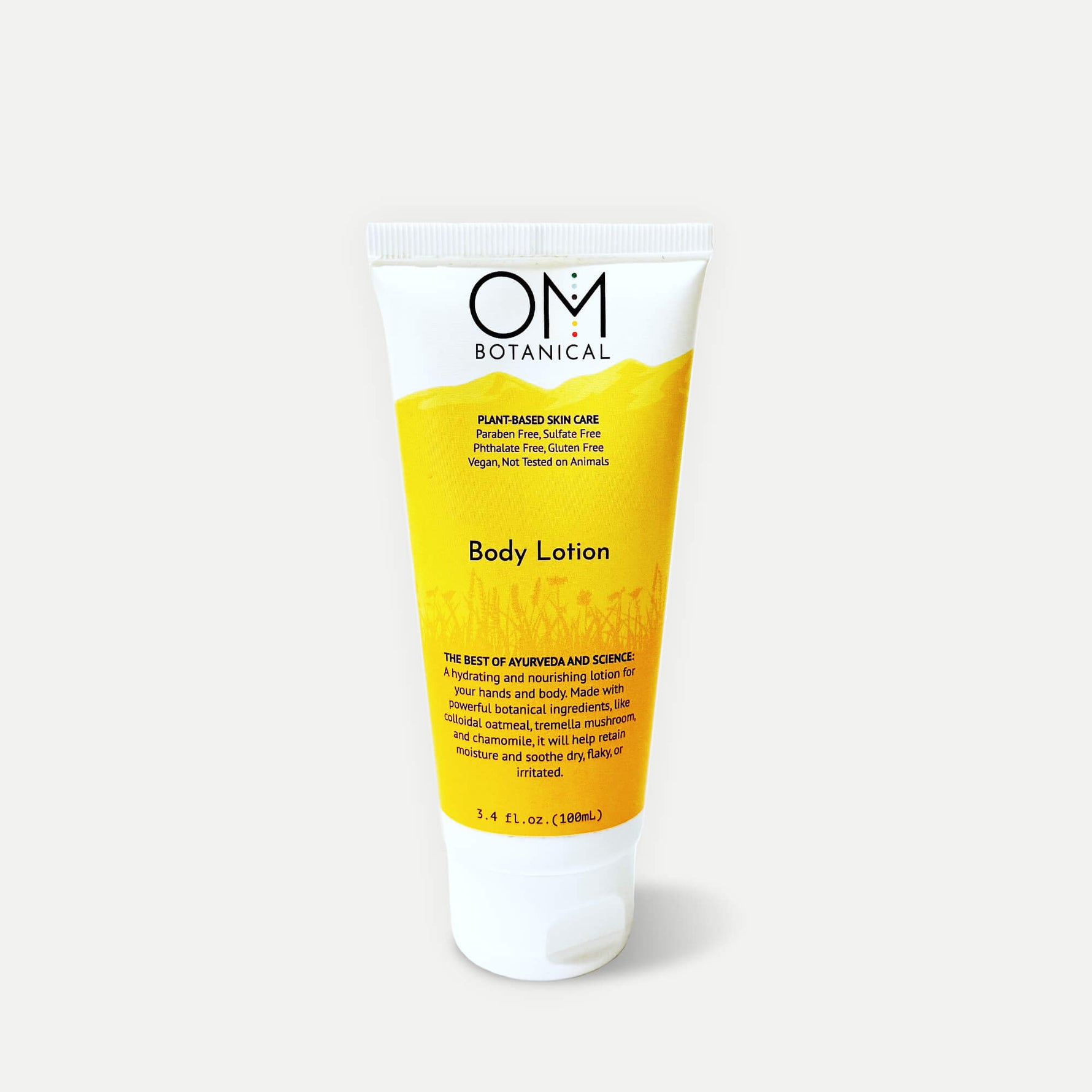 TSA Travel Size Body Lotion - carbon neutral tube photo | OM Botanical