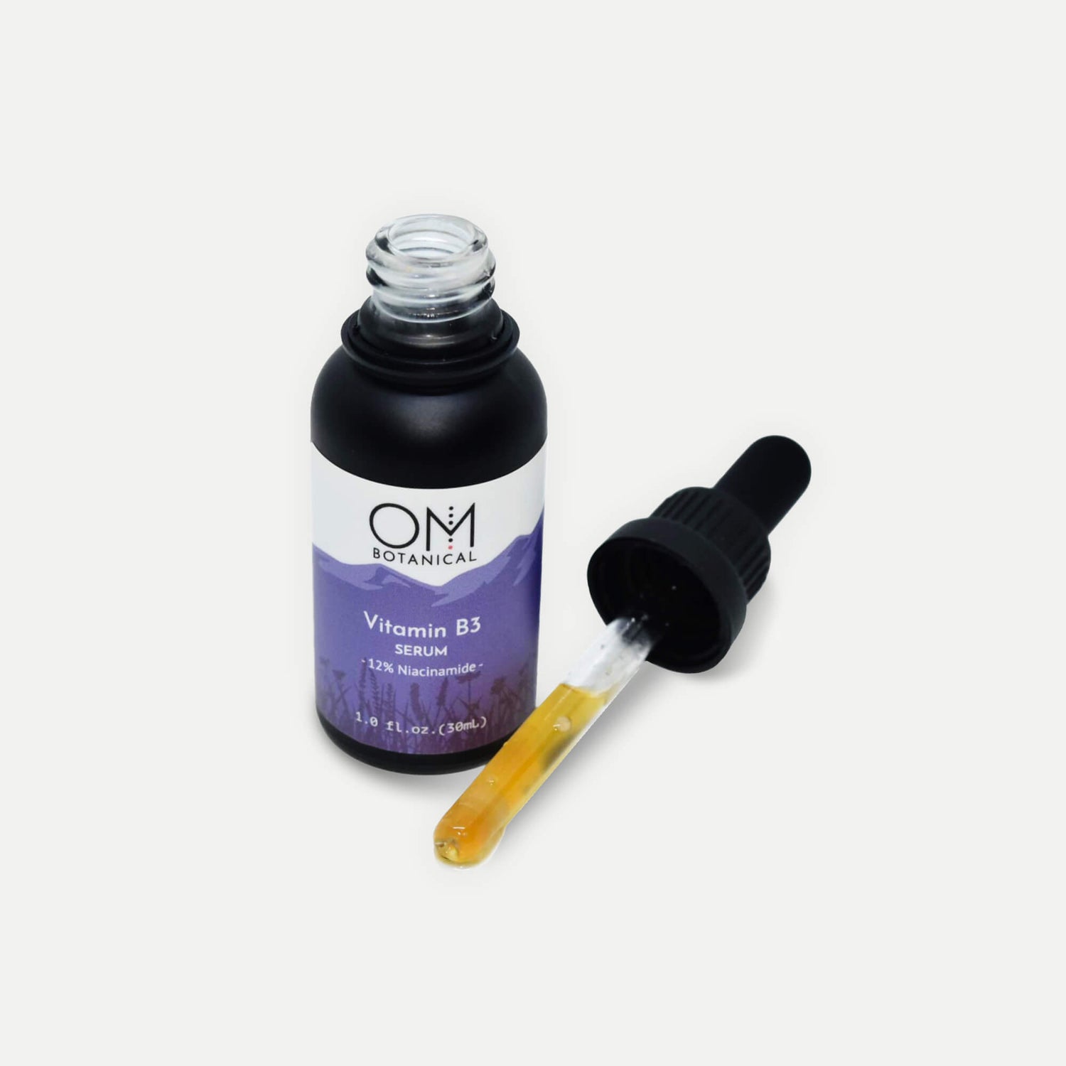 Vitamin B3 Serum - color and dropper detail | OM Botanical