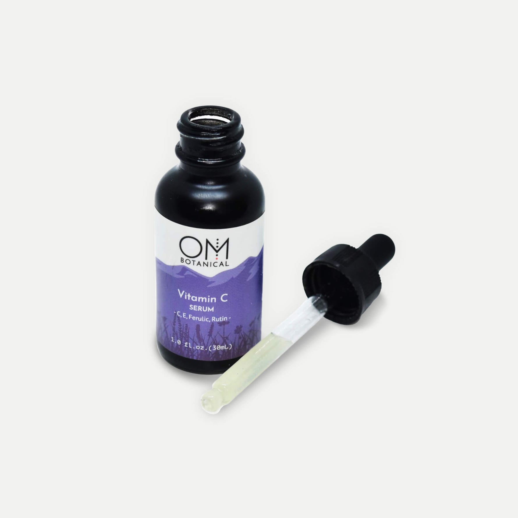 Vitamin C Serum - color and dropper detail | OM Botanical